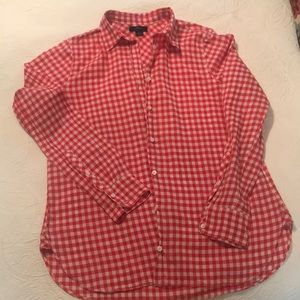 J. Crew classic Red Plaid Oxford